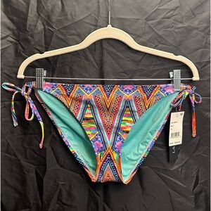 NWT! LA BLANCA Swimsuit bottom. Size 14. Side Ties. Bright and Colorful